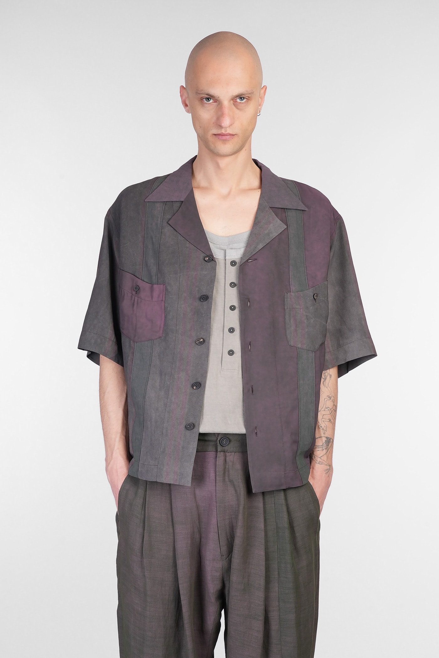 Ziggy Chen Shirt In Multicolor Viscose