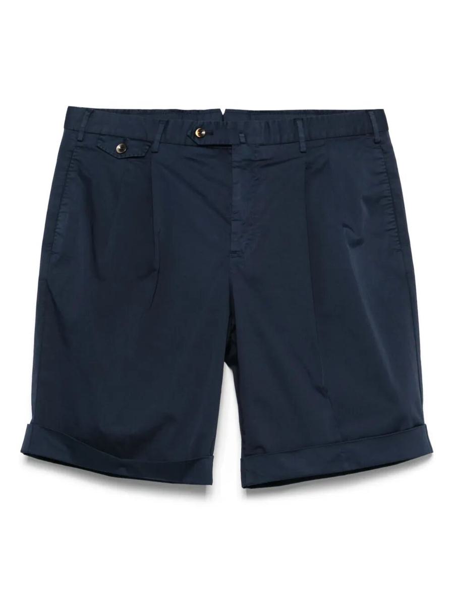 Pantaloni Torino Pleat-Detail Cotton Shorts Clothing