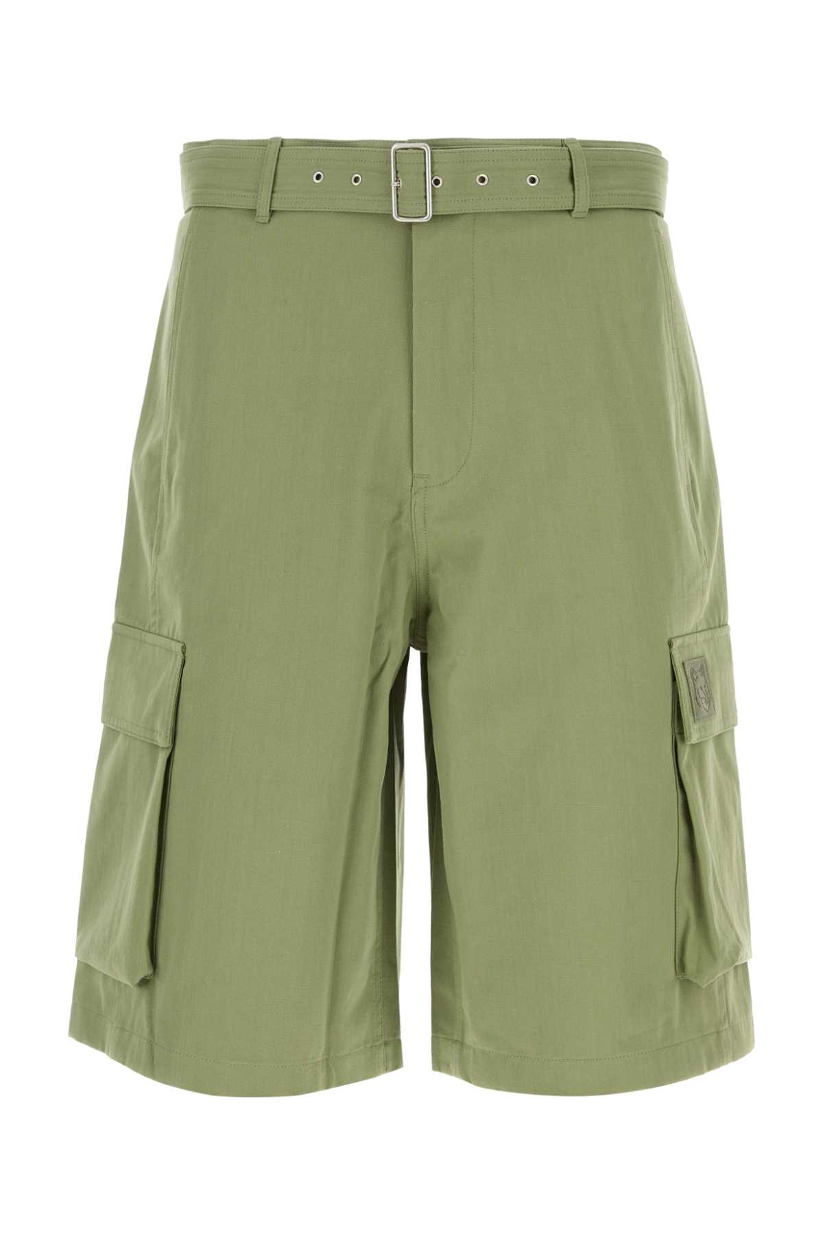 Maison Kitsuné Green Cotton Bermuda Shorts