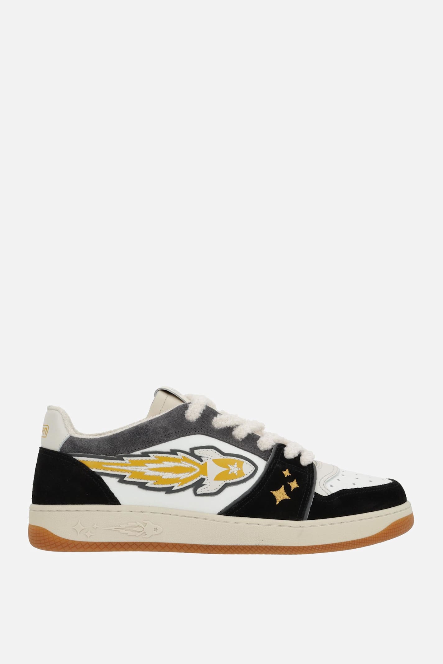 Enterprise Japan Egg Rocket Sneakers In Smooth Leather And Suede