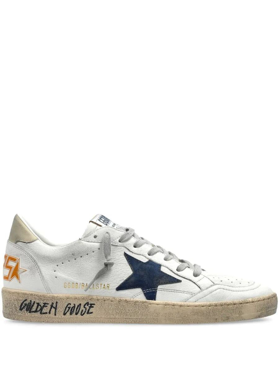 Golden Goose "Ballstar" Nappa Upper Toe And Spur Suede Star Leather Heel Sneakers Shoes