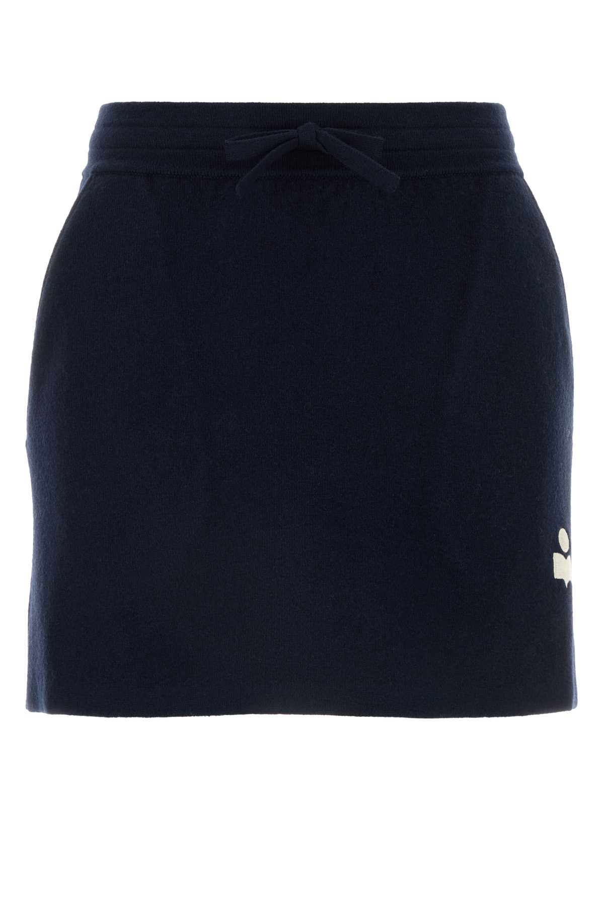 Marant Étoile Midnight Blue Stretch Cotton Blend Amaline Mini Skirt