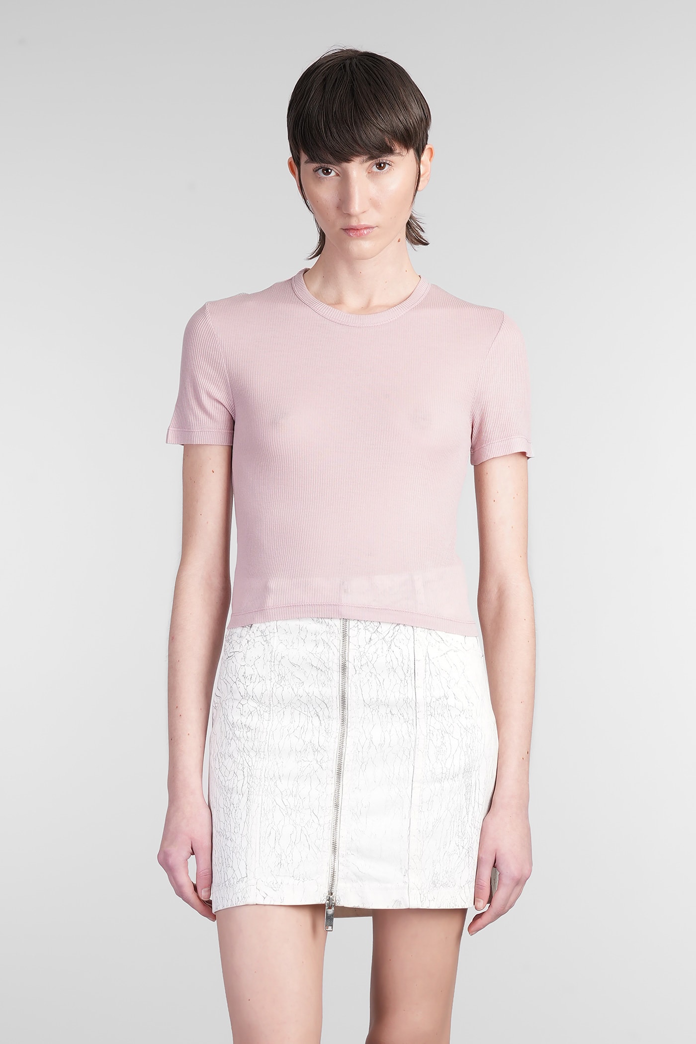 HALFBOY T-shirt In Rose-pink Modal