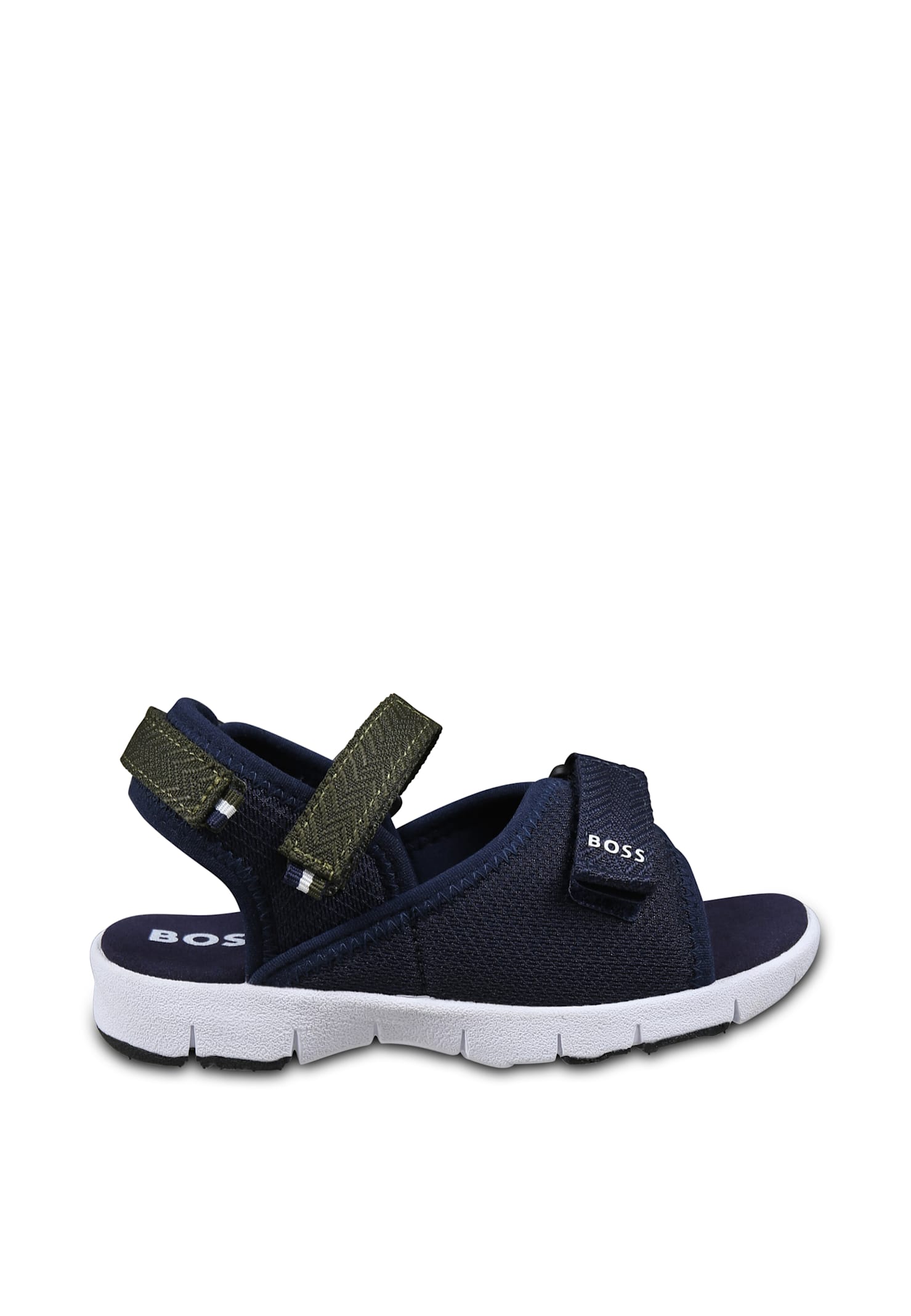 Hugo Boss Blue Sandals For Boy With Logo