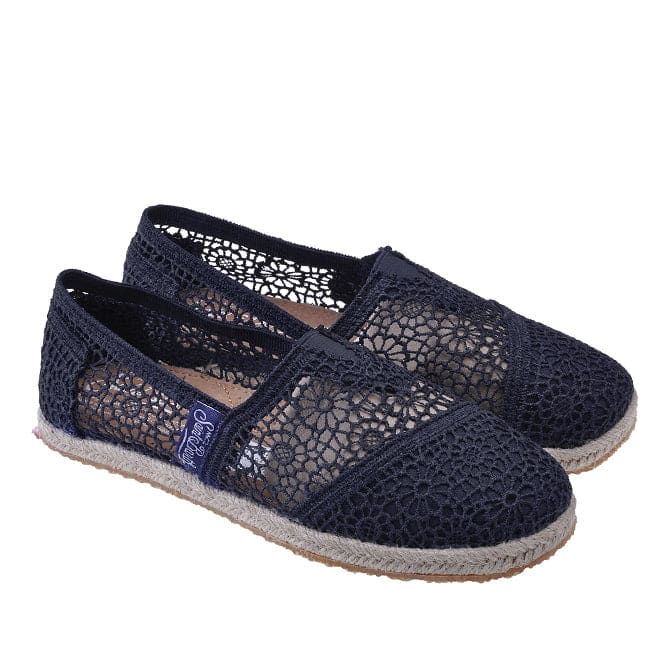 MC2 Saint Barth Black Macramè Espadrillas For Woman