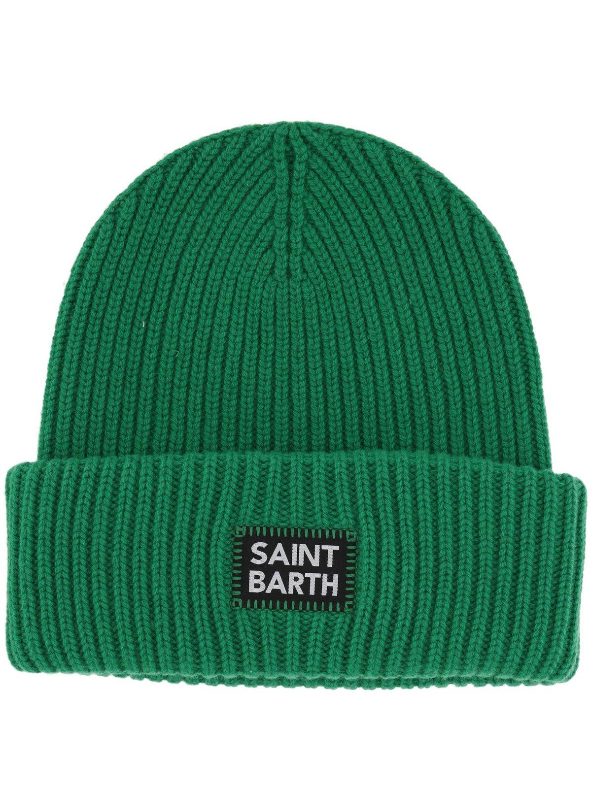 MC2 Saint Barth Berry Logo Patch Knitted Beanie
