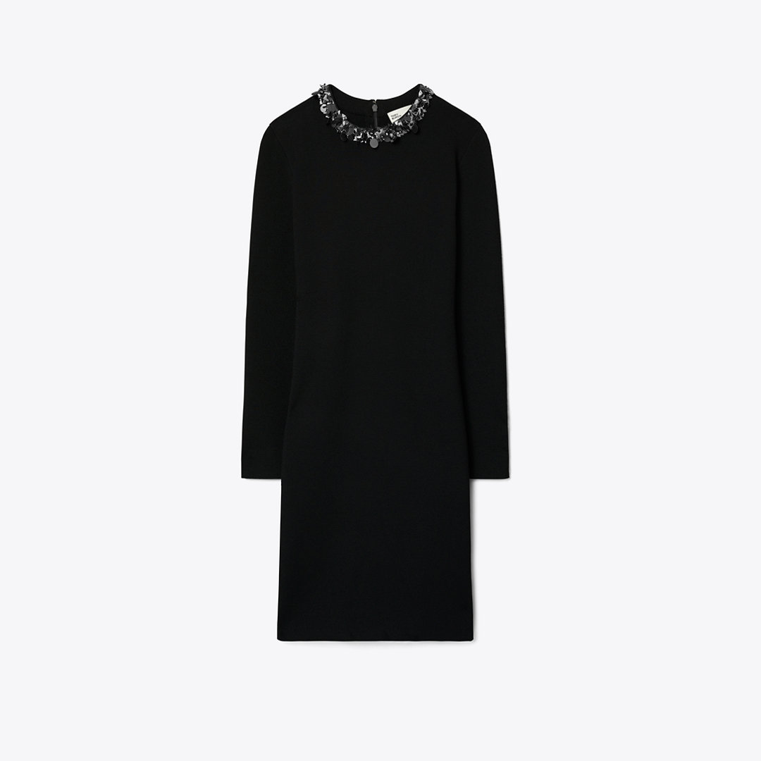 Tory Burch Embellished Sweater Dress