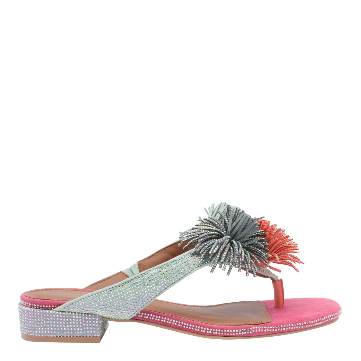 Kurt Geiger Pom Pom T-bar Sandals