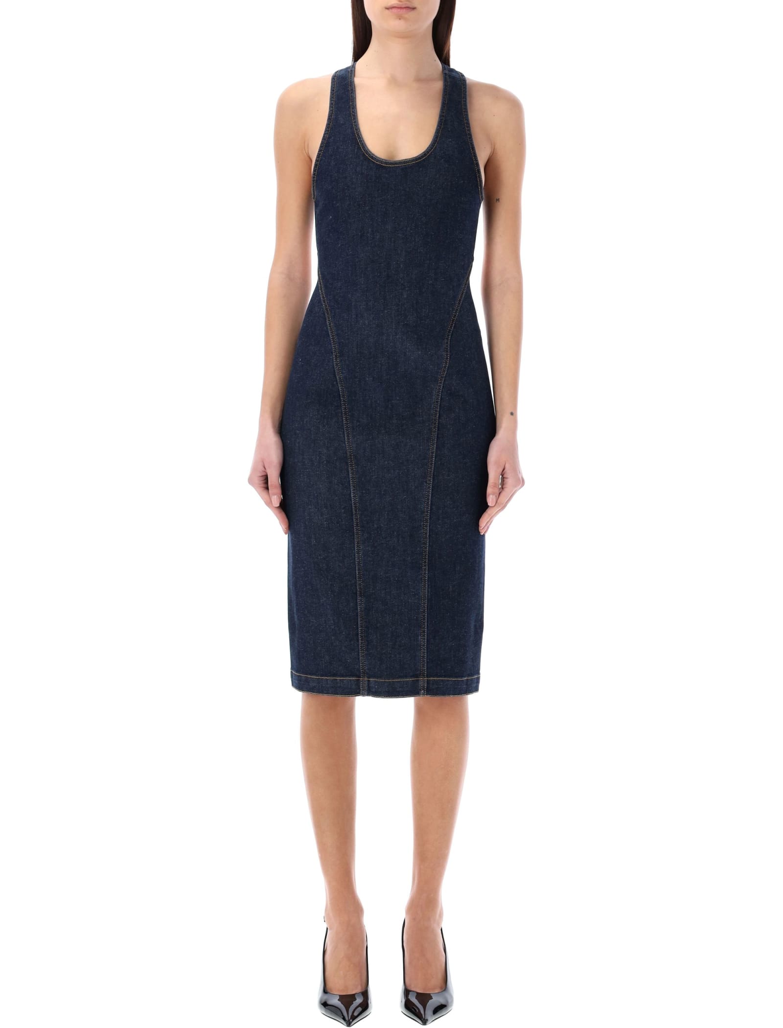 Alaia Sculpting Denim Dress