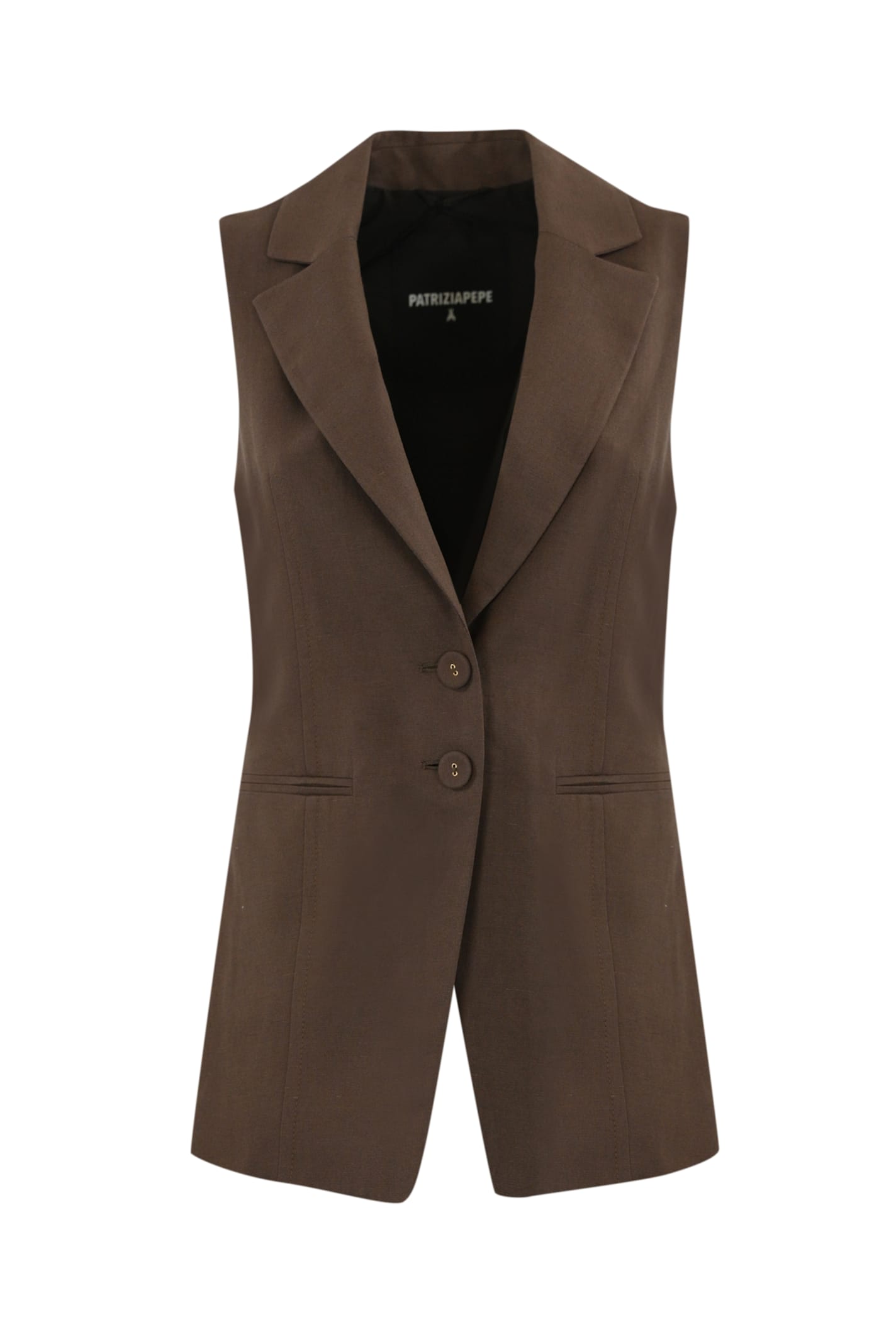 Patrizia Pepe Viscose And Linen Vest