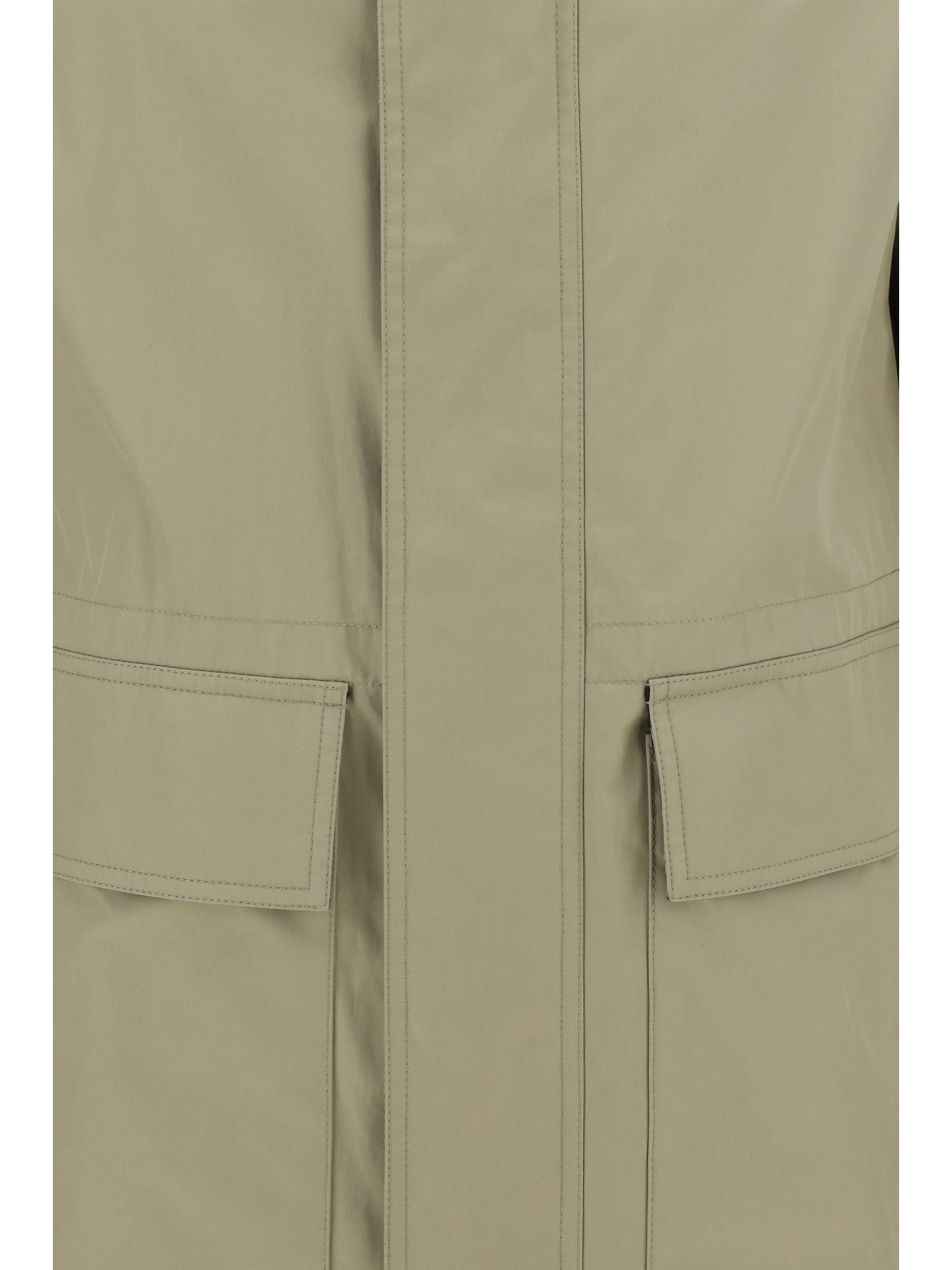 Burberry Beige Cotton Parka