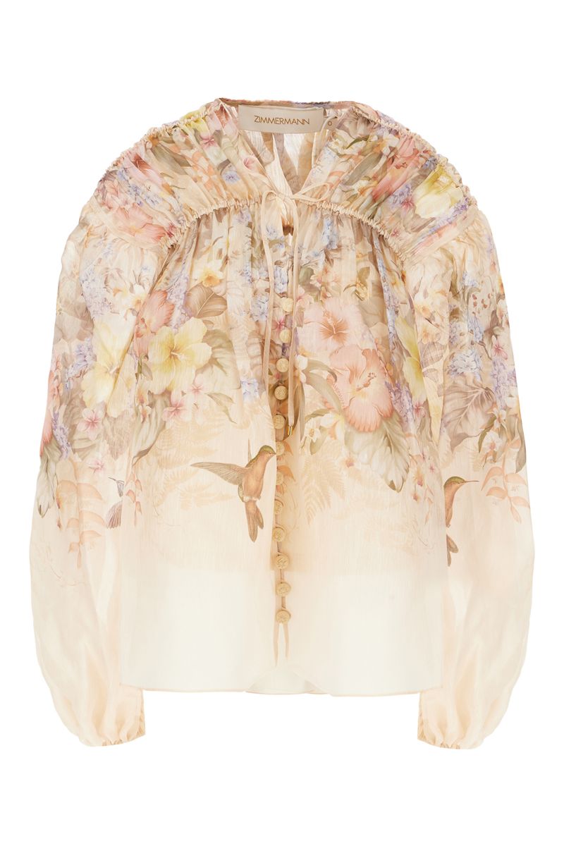Zimmermann Linen And Silk Blend Blouse