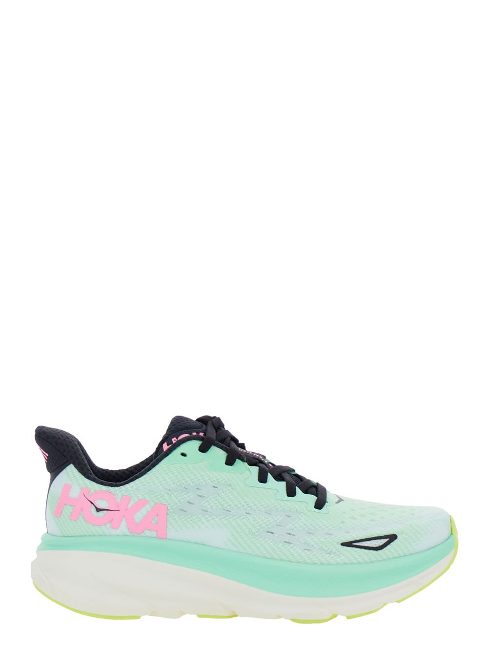 Hoka clifton 9 Multicolor Sneakers With Zig Zag Embroidery And Side Logo Print In Rubber Unisex