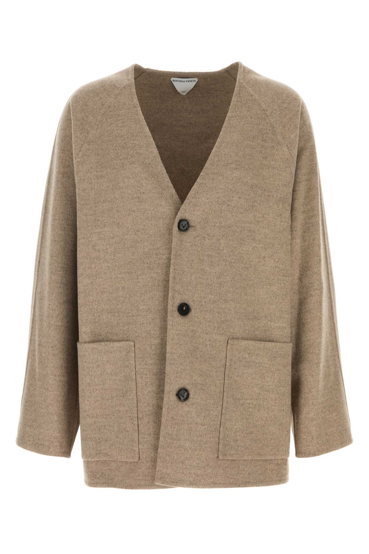 Bottega Veneta Dove Grey Wool Blend Cardigan