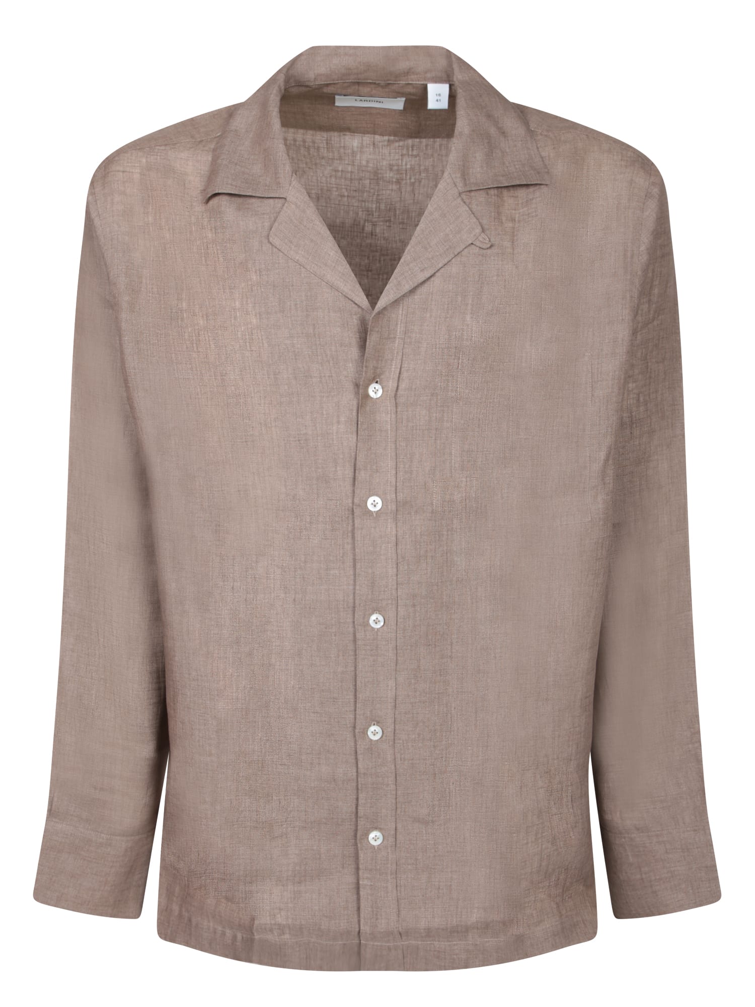 Lardini Light Brown Linen Shirt