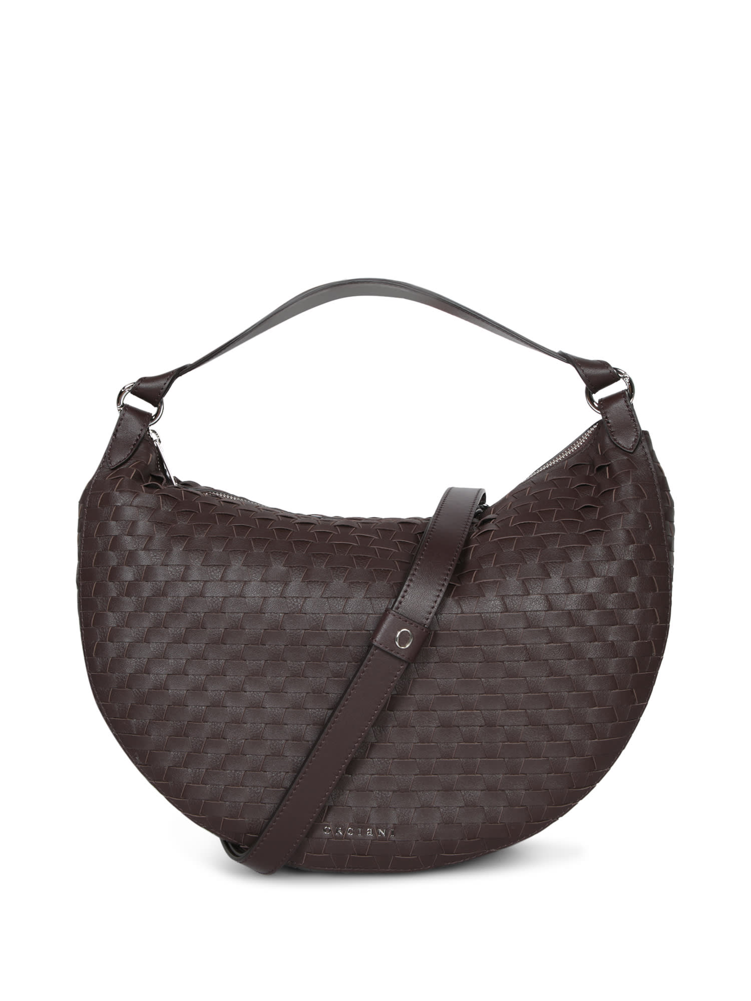 Orciani Brown Woven Dumpling Bag