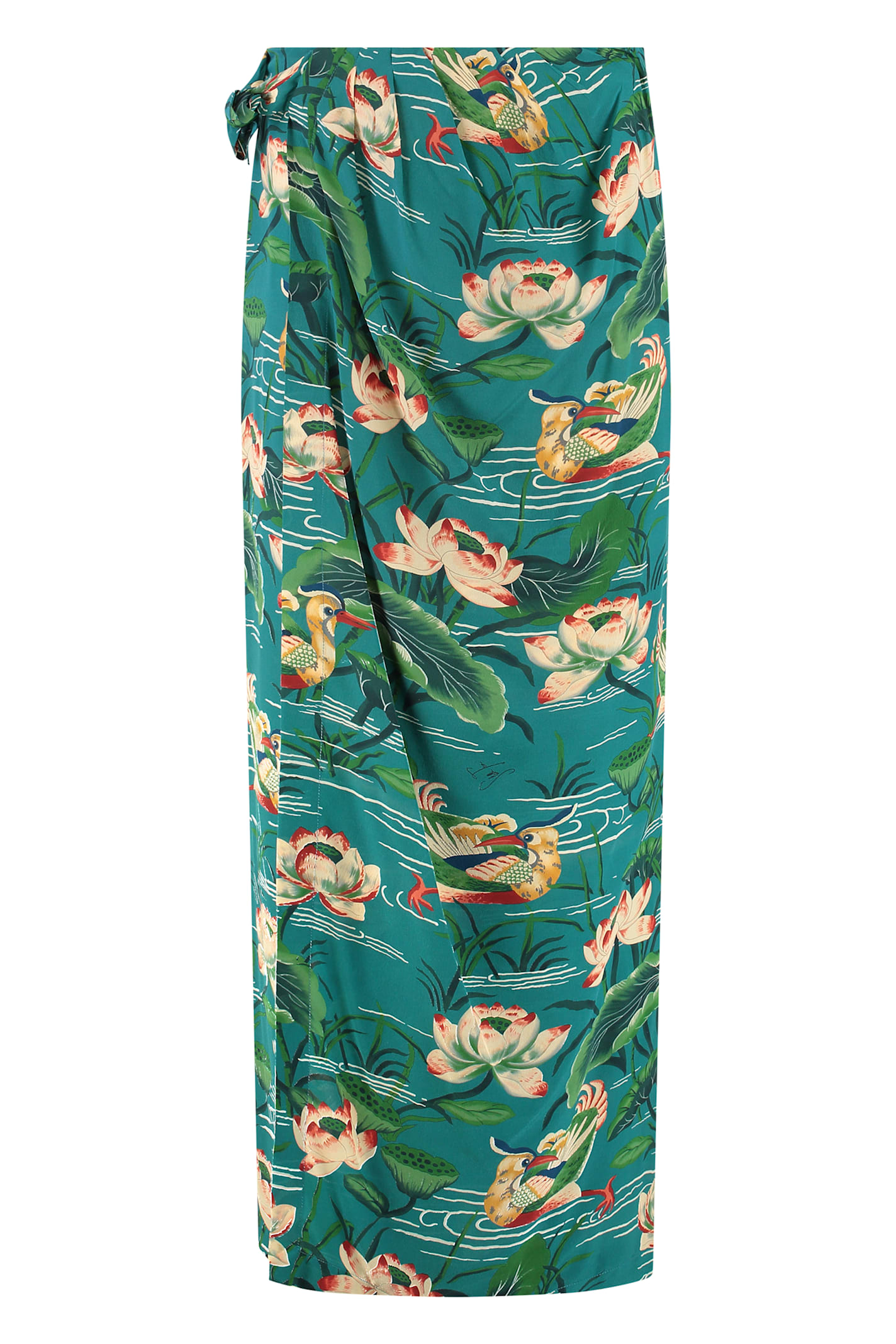 Stella Jean Printed Silk Skirt