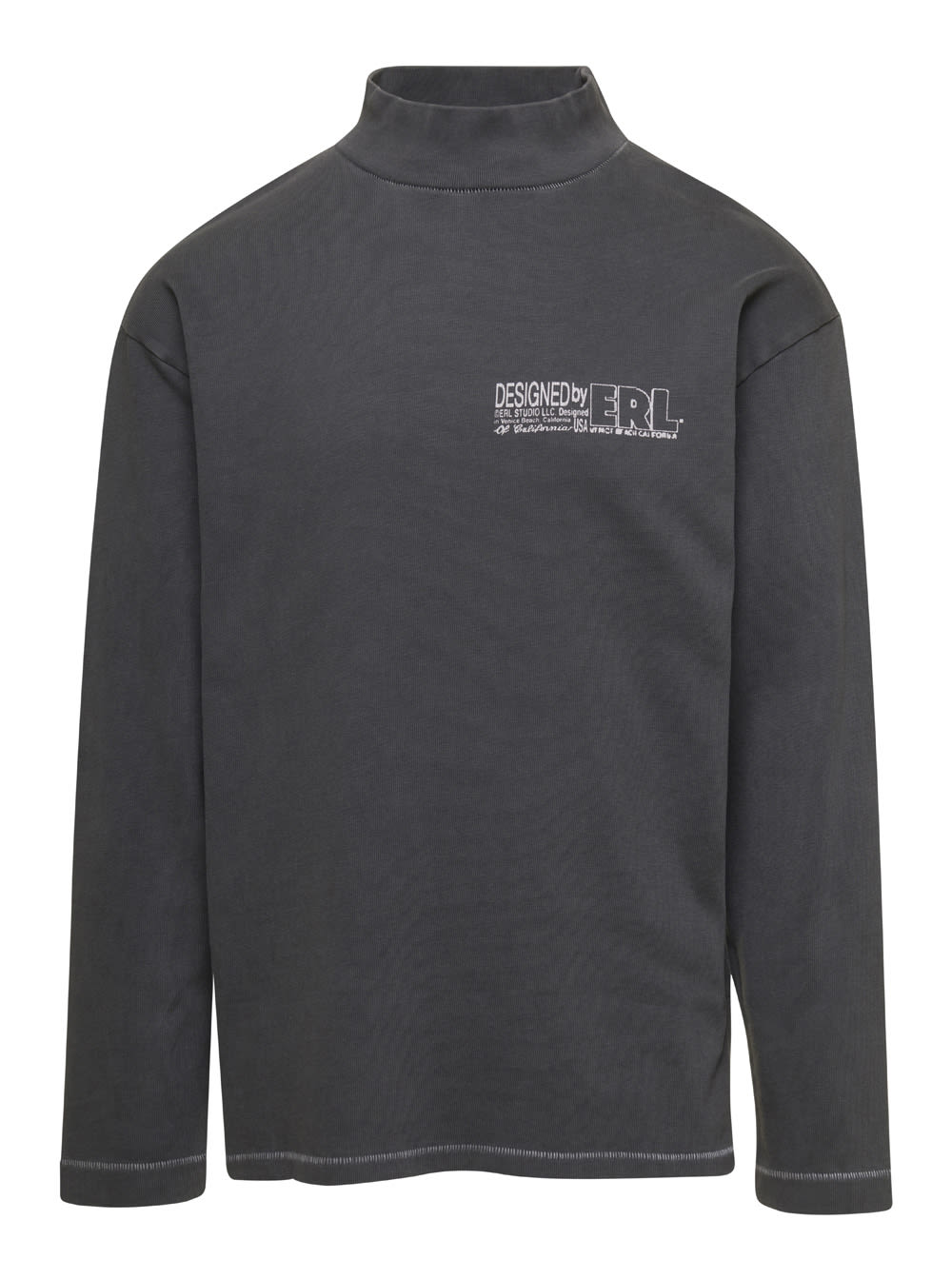 ERL Black Pullover With Printed Logo In Cotton Unisex