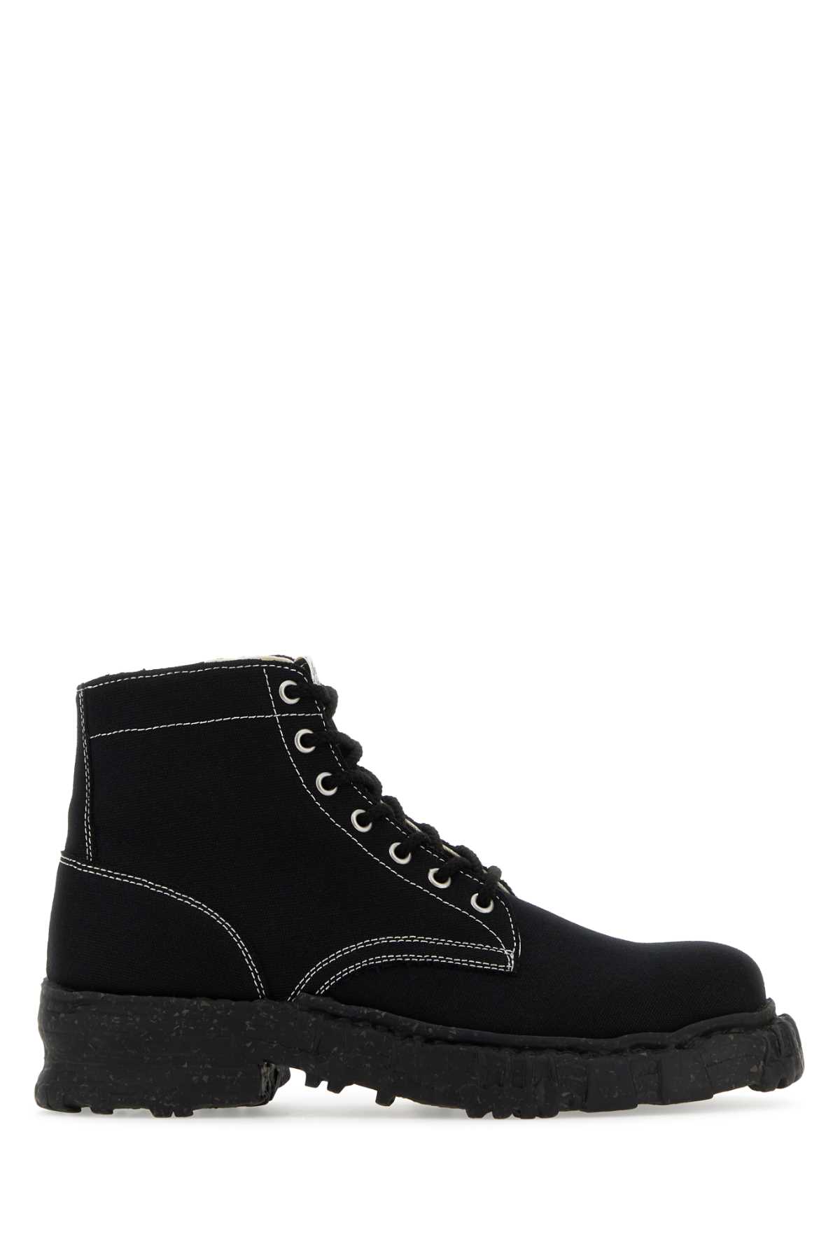 Mihara Yasuhiro Black Canvas Ankle Boots