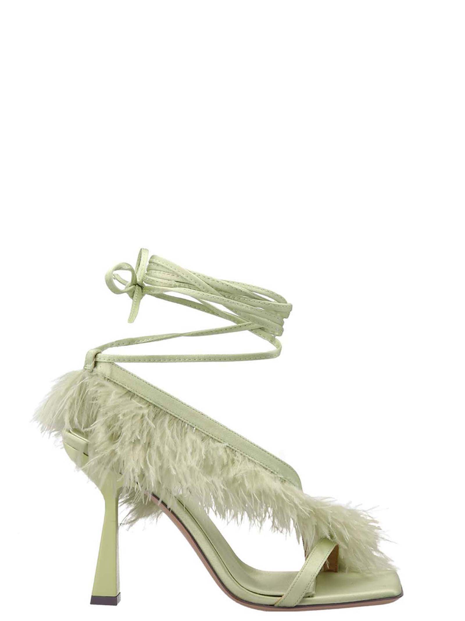 Sebastian Milano feather Wrap Sandals