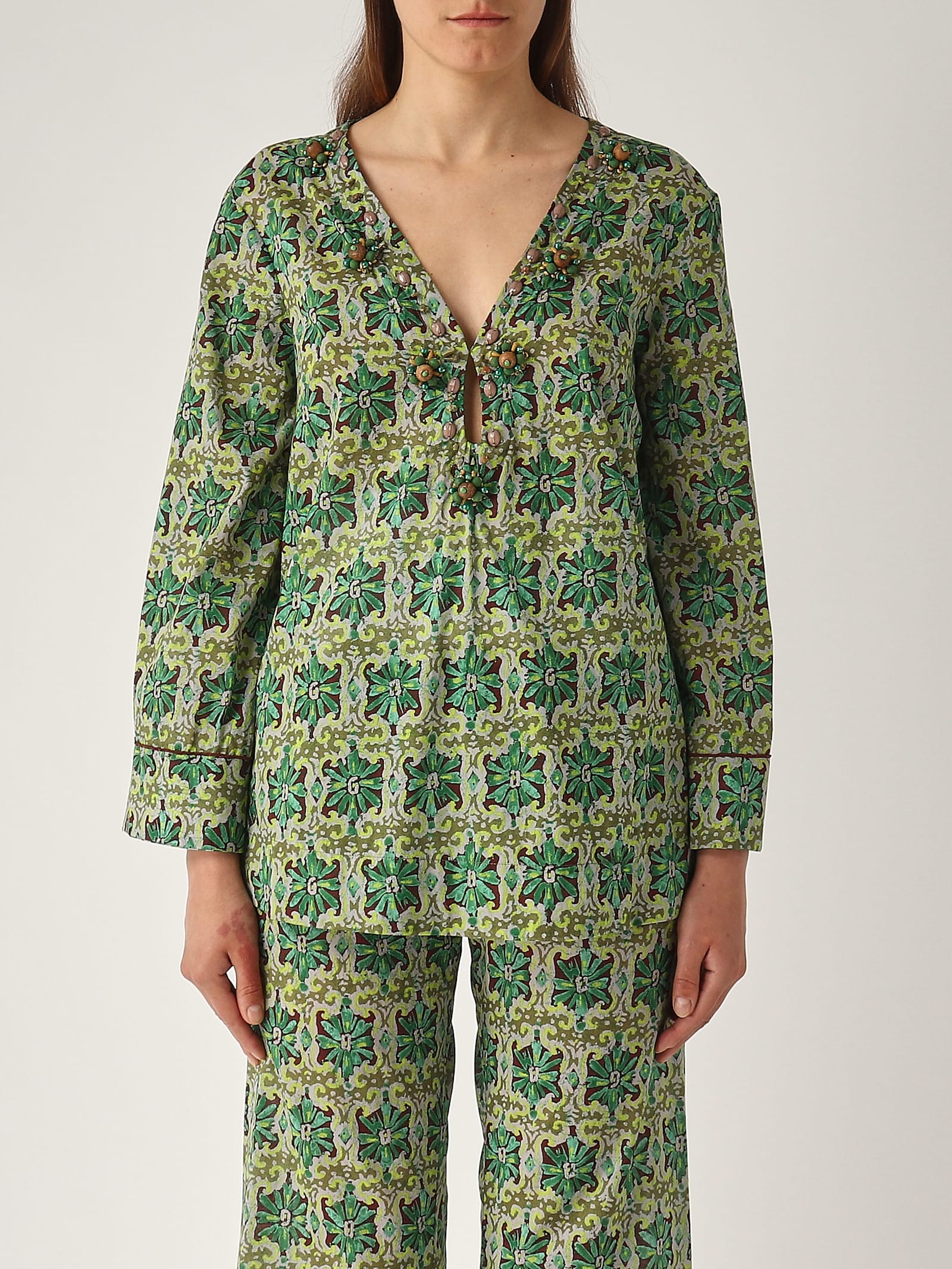 Malìparmi Caftano Flower Batik Cardigan