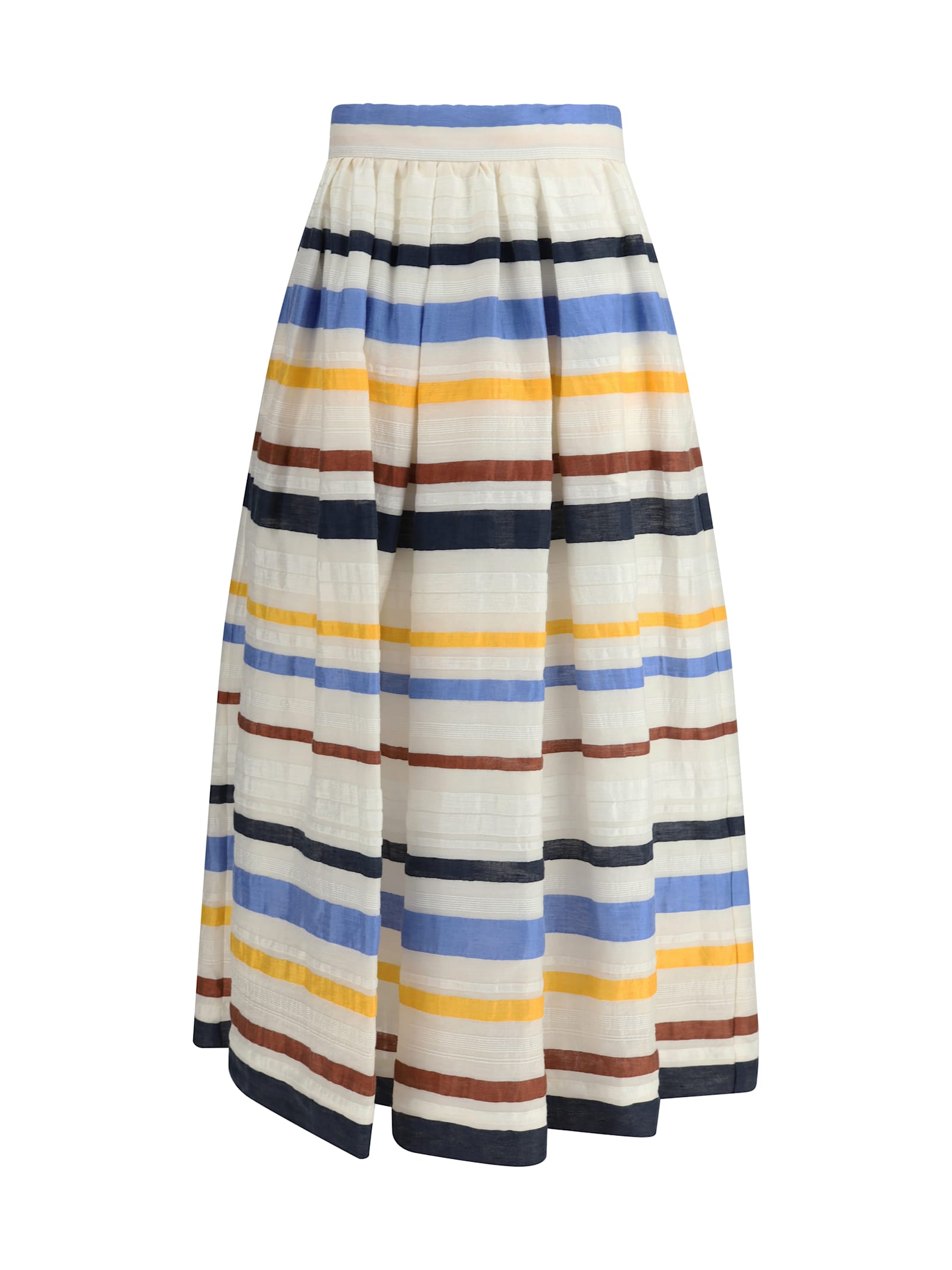 Sara Roka Striped Long Skirt
