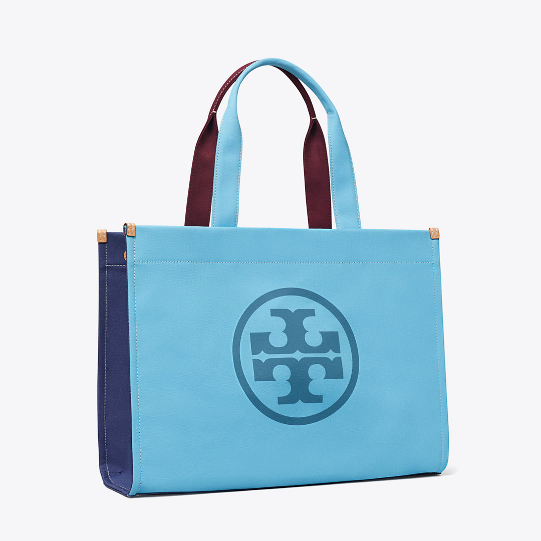 Tory Burch Ella Color-Block Canvas Tote
