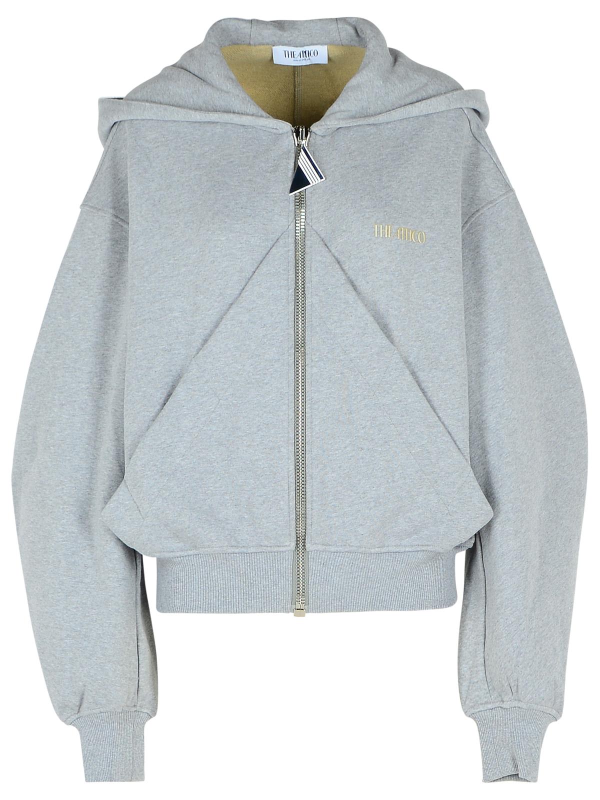 The Attico Gray Cotton Sweatshirt