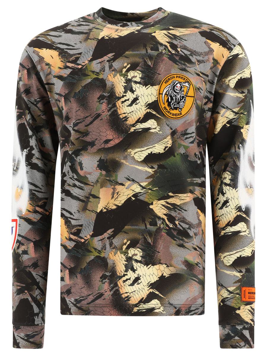 Heron Preston "Camo Flaming" T-Shirt