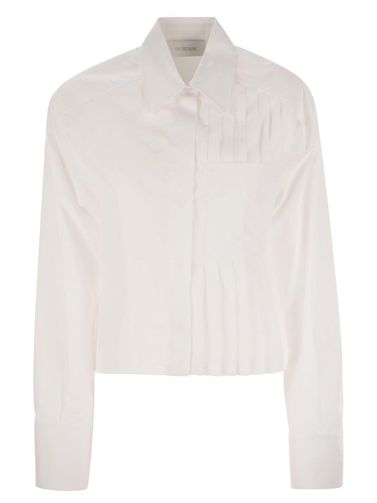 SportMax Deborah Pleated Boxy Shirt