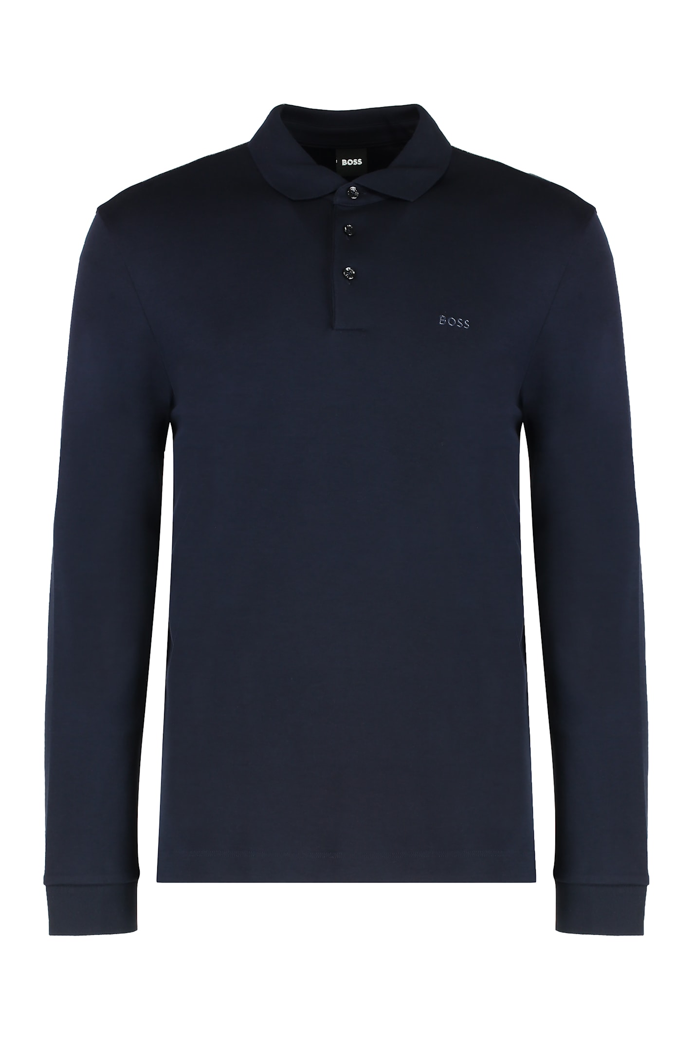 Hugo Boss Long Sleeve Cotton Polo Shirt
