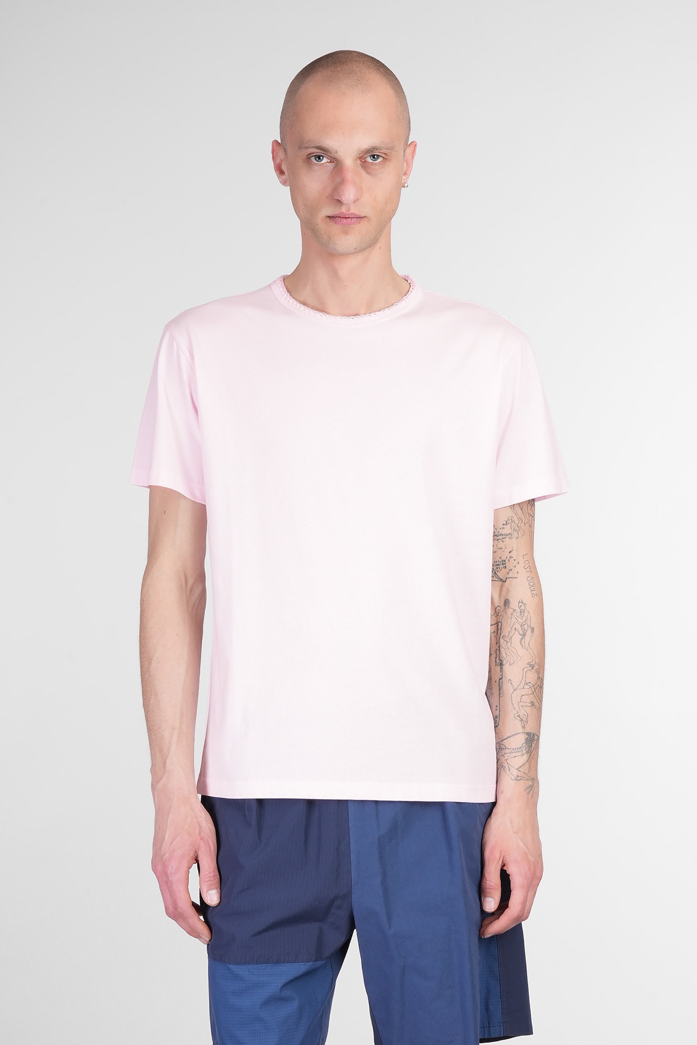 Mauro Grifoni T-shirt In Rose-pink Cotton