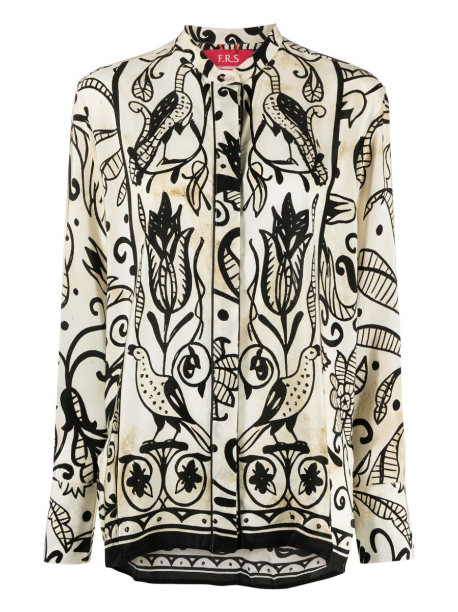 F. R.S. - For Restless Sleepers Printed Silk Shirt