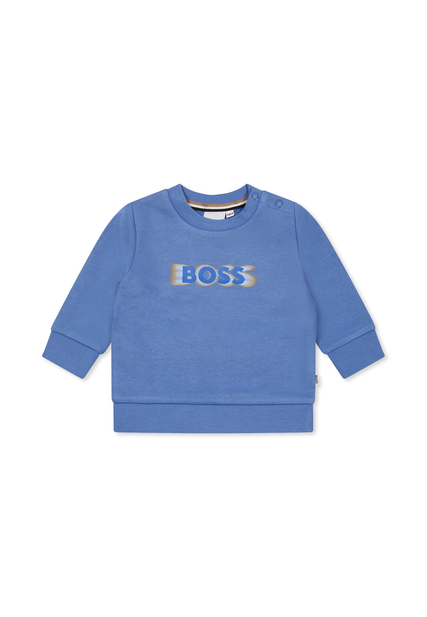 Hugo Boss Blue Sweatshirt For Baby Boy With Logo