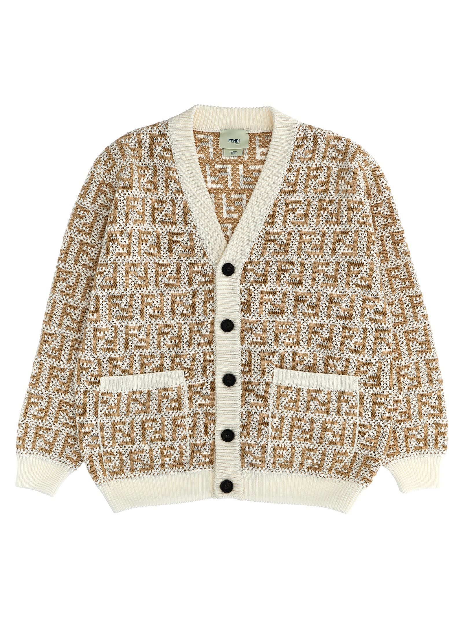 Fendi Openwork Logo Cardigan