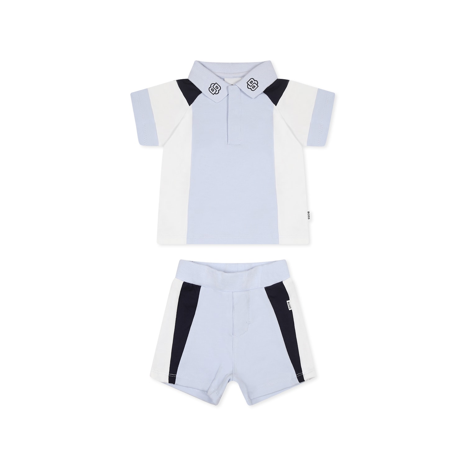 Hugo Boss Light Blue Suit For Baby Boy With Logo