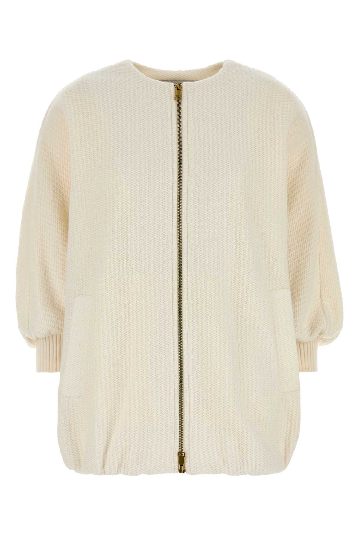 Max Mara Ivory Wool Blend Cirino Jacket