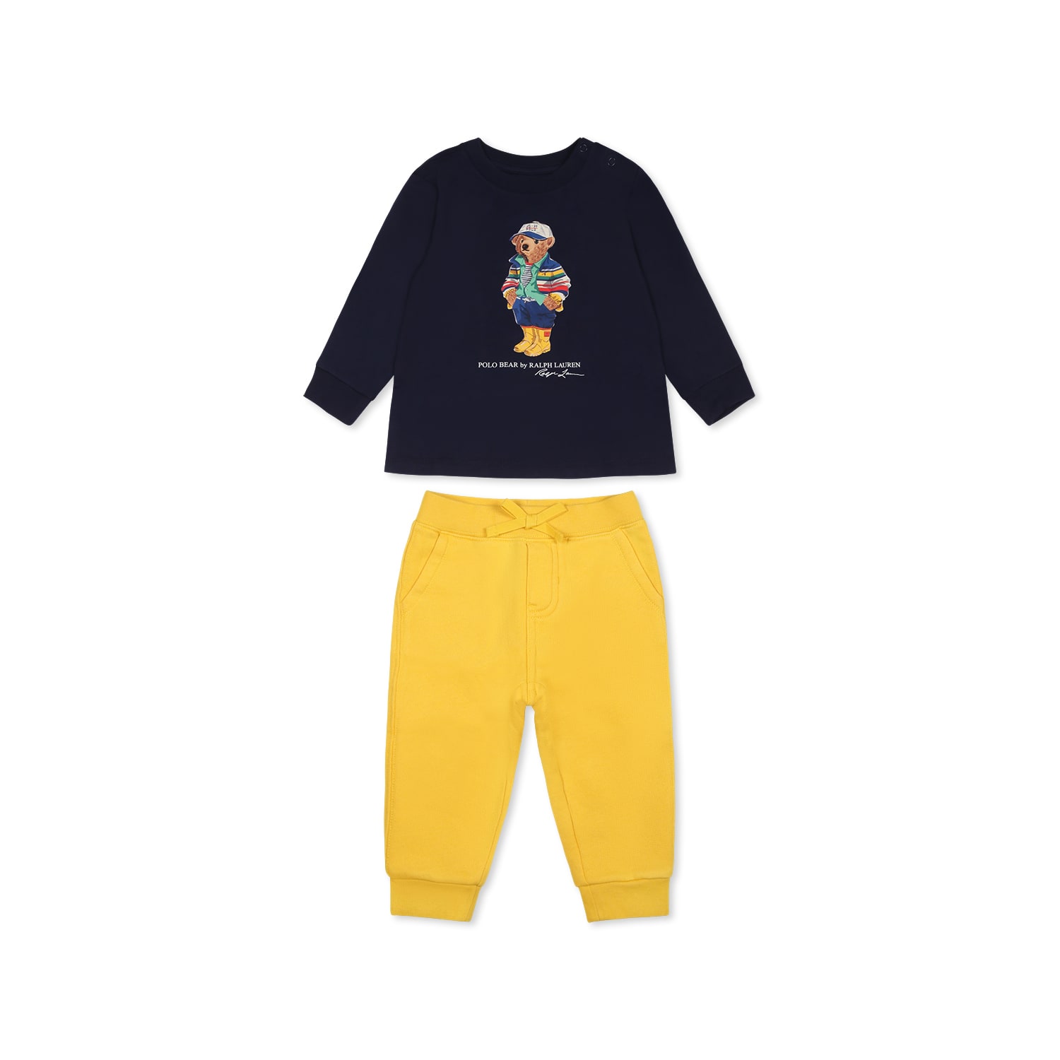 Ralph Lauren Multicolor Suit For Baby Boy With Polo Bear