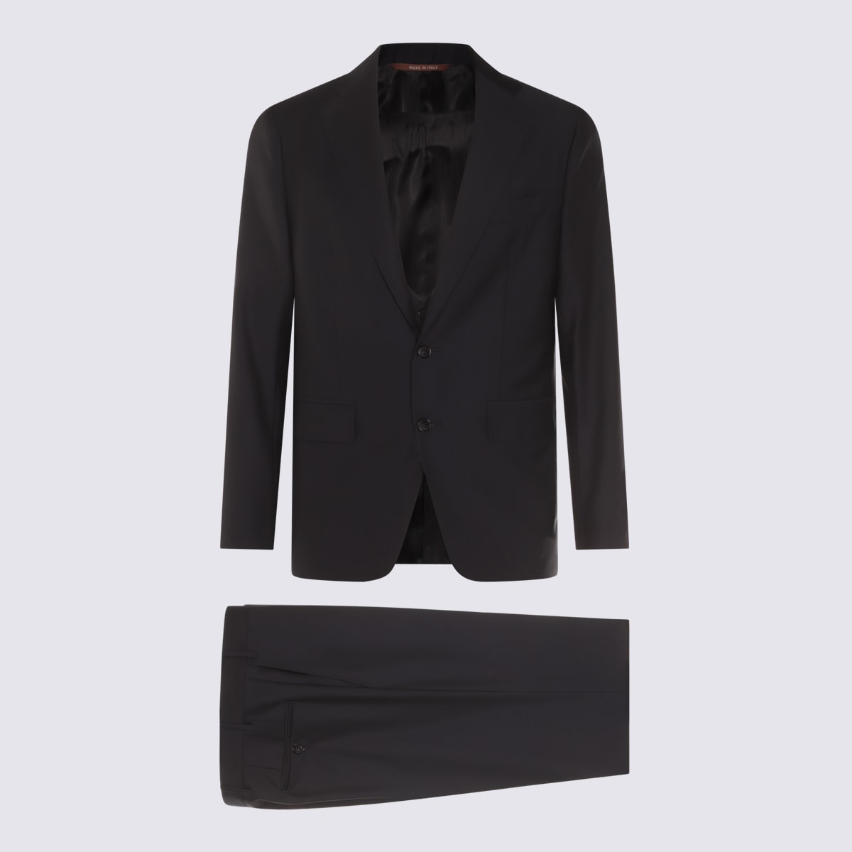 Canali Navy Blue Wool Suits