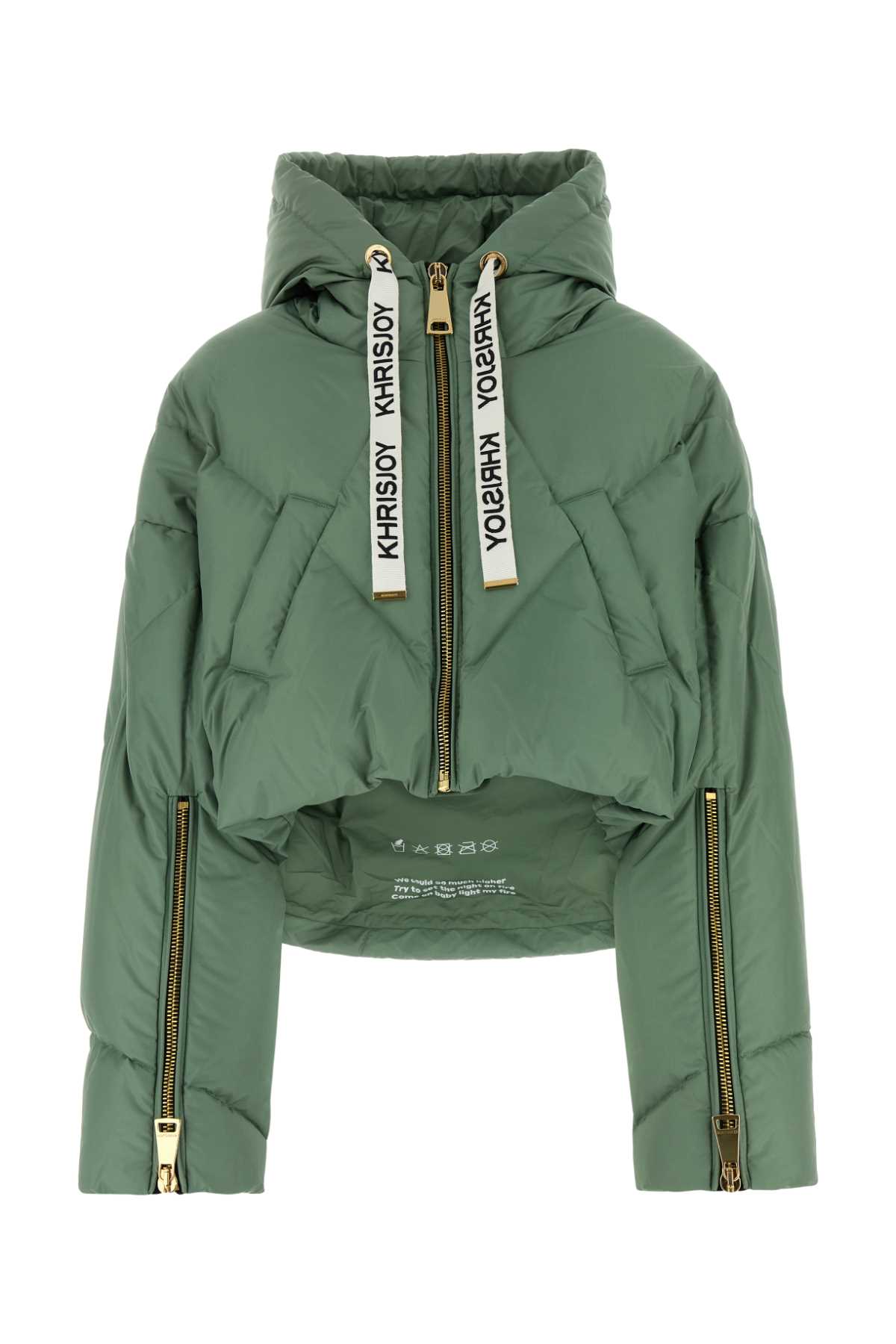Khrisjoy Sage Green Polyester Down Jacket