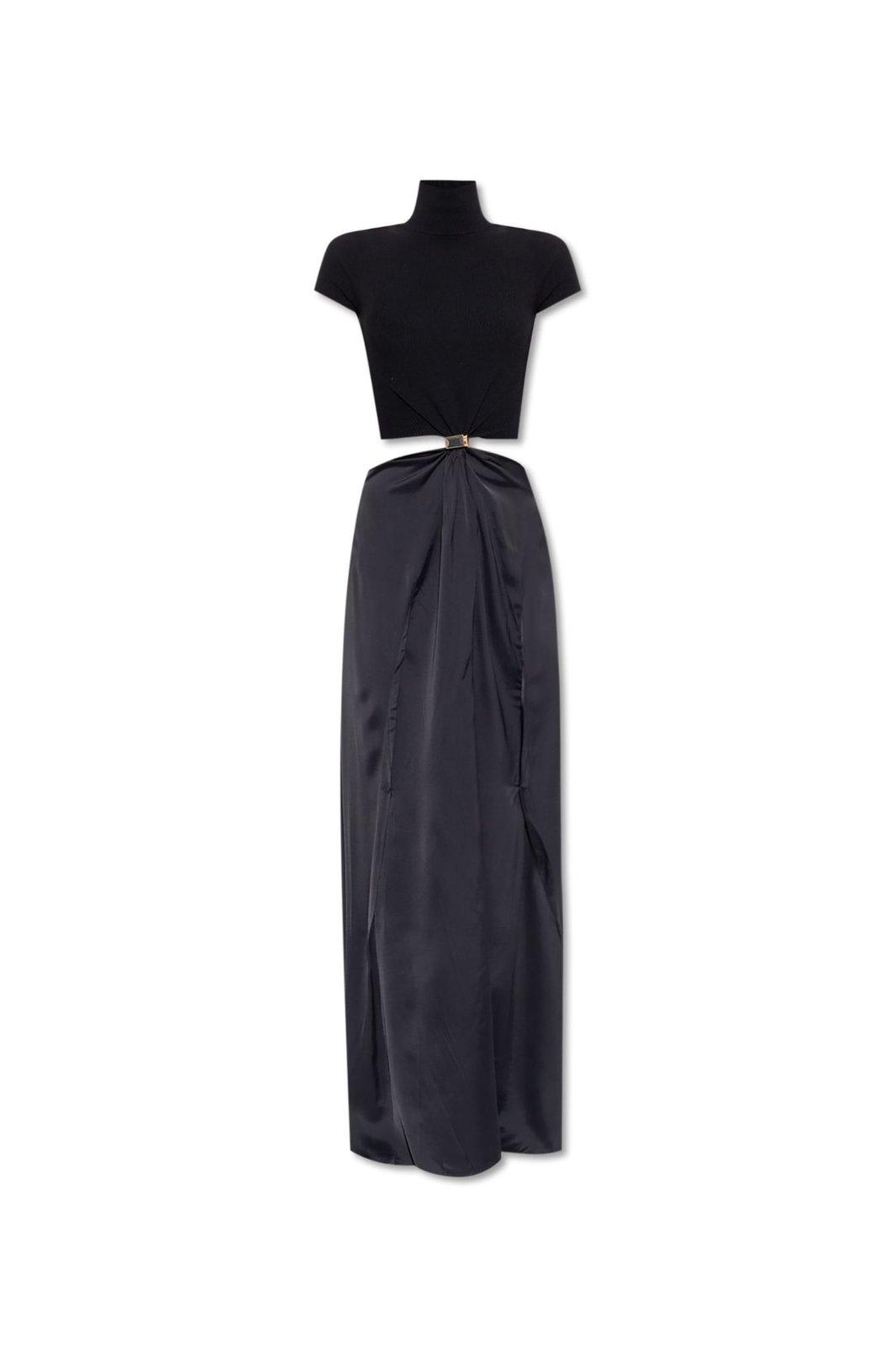 SportMax High-neck Cut-out Maxi Dress