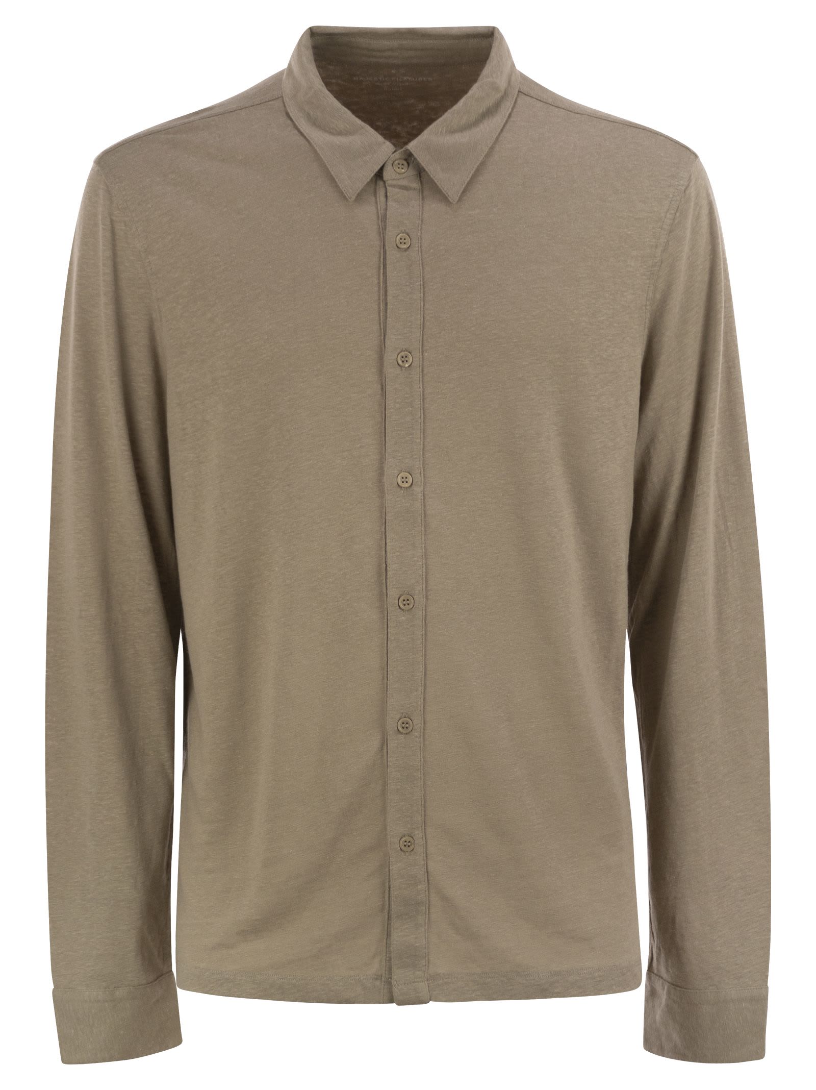 Majestic Filatures Linen Long-sleeved Shirt