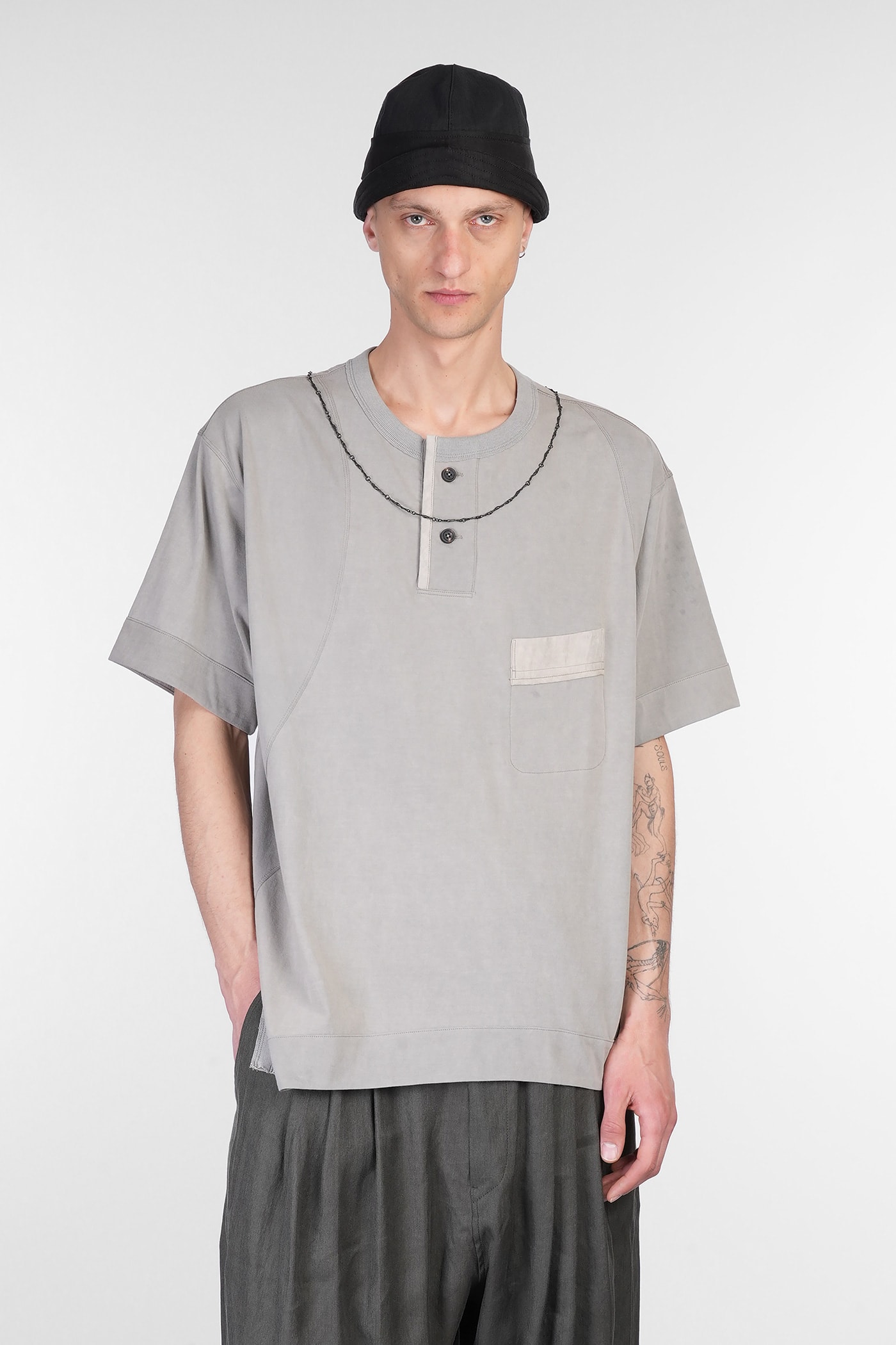 Ziggy Chen T-shirt In Grey Cotton