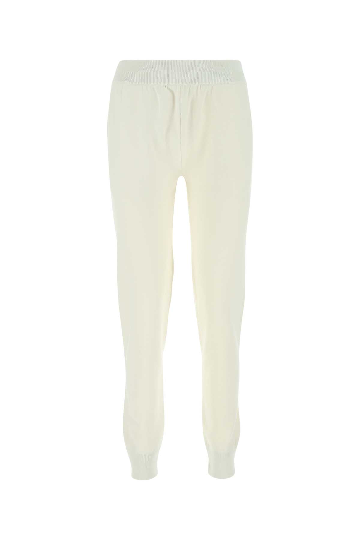 Bottega Veneta Ivory Stretch Wool Blend Joggers
