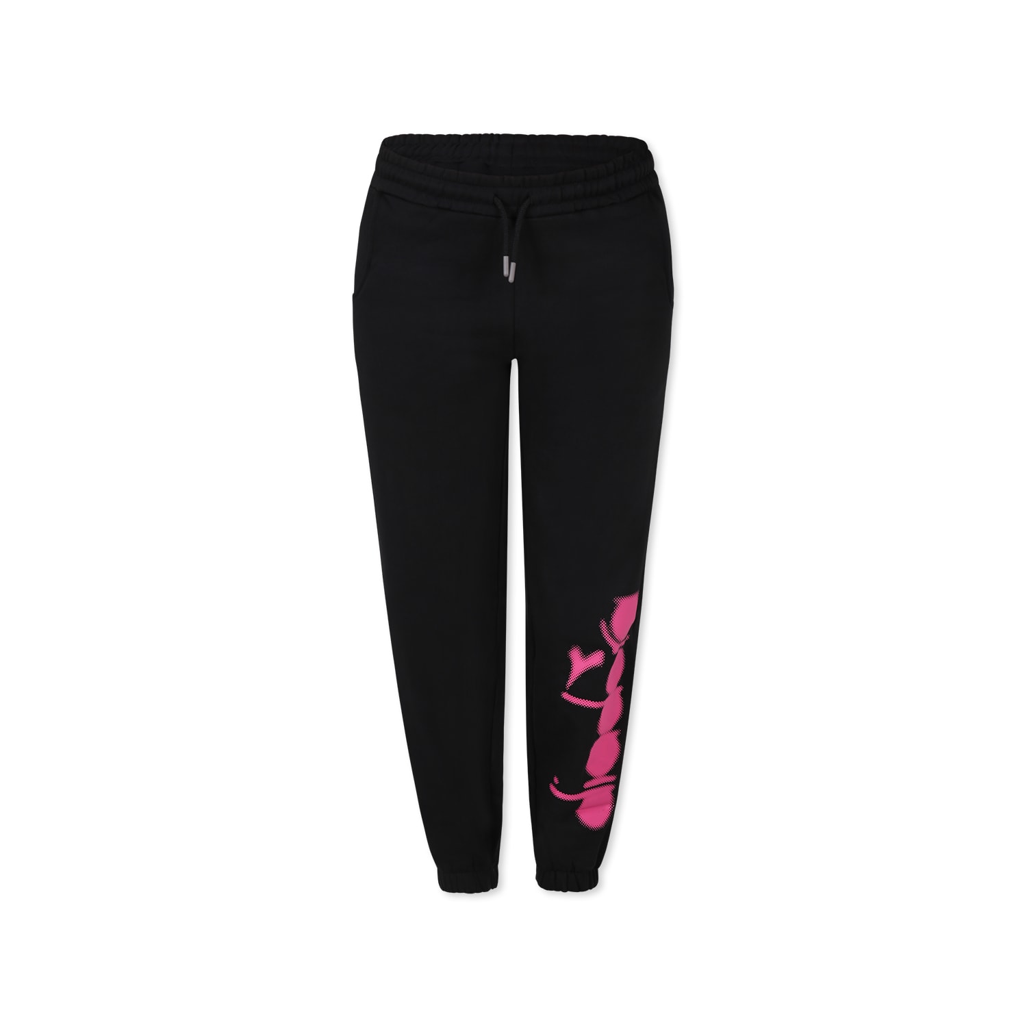 Diadora Black Trousers For Girl With Logo