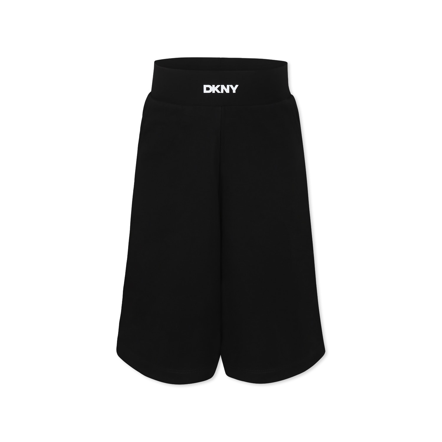 DKNY Black Shorts For Girl With Logo