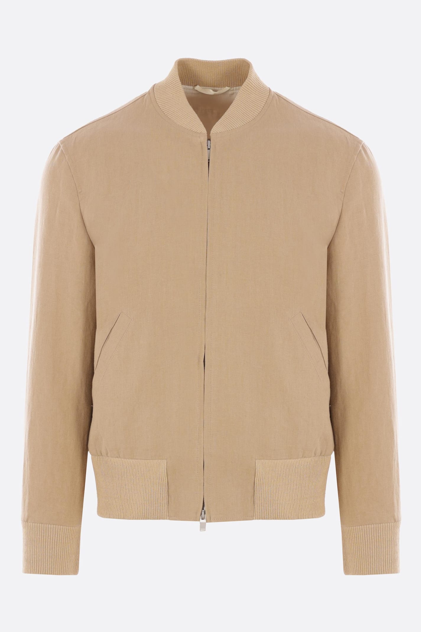 Lardini Bomber Jacket In Linen
