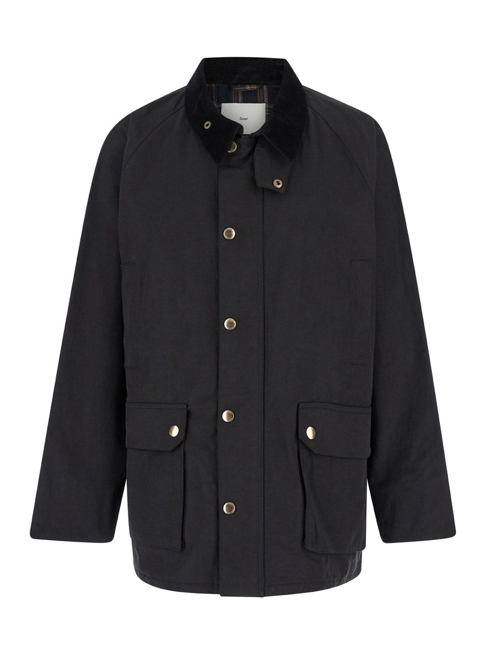 Dunst hunting Black Jacket With Classic Collar And Adjustable Belt In Cotton Blend Man