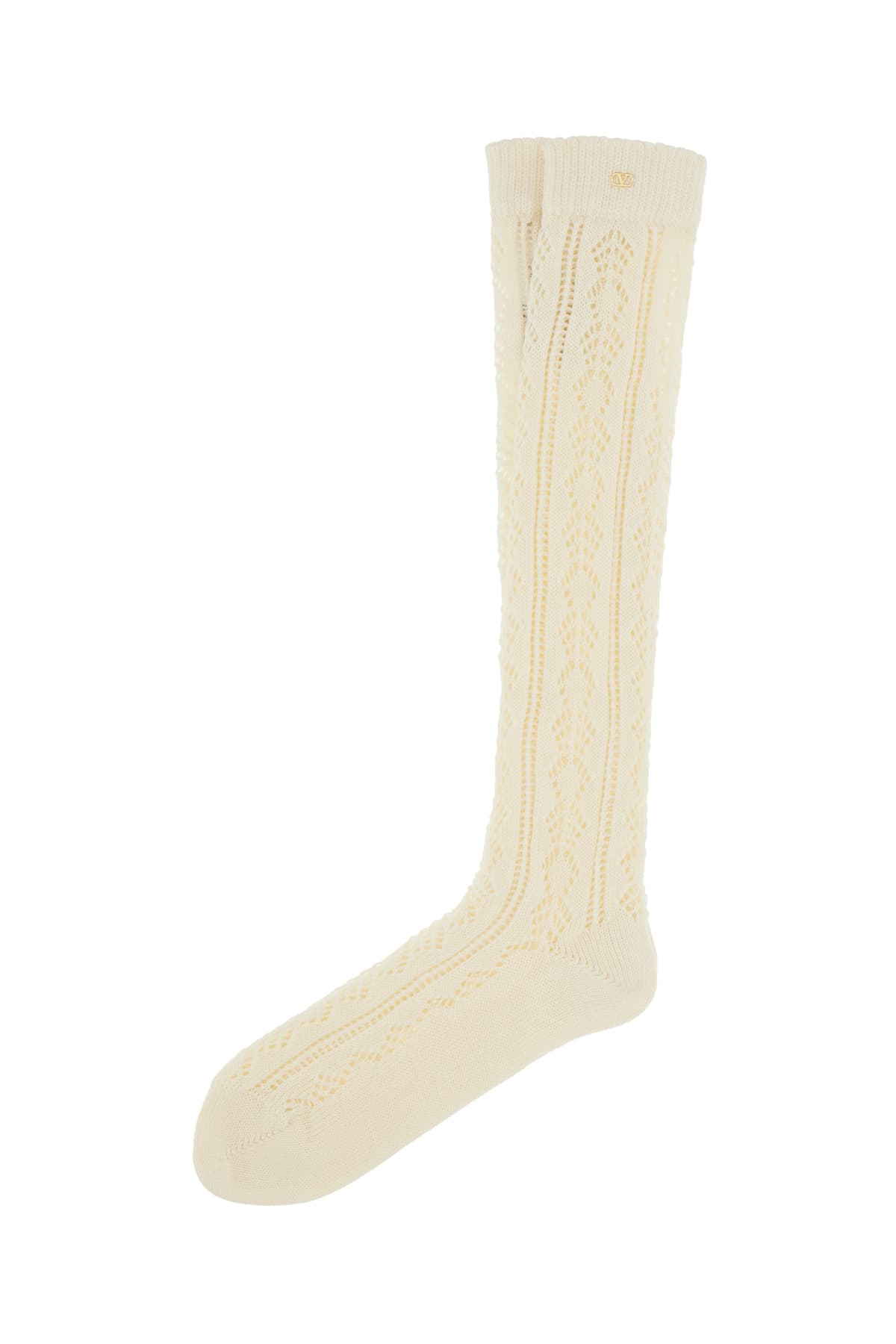 Valentino Ivory Cotton Socks