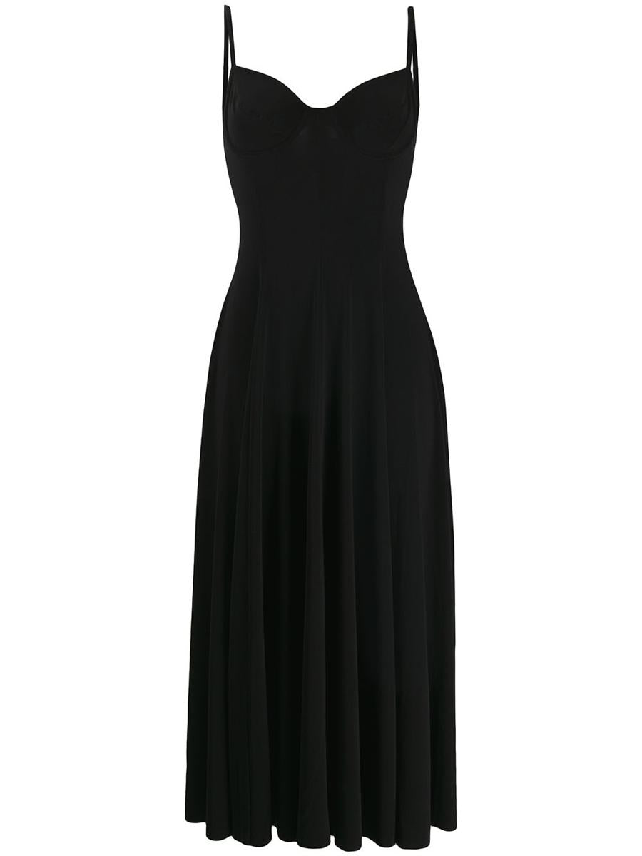 Norma Kamali Pleated Long Dress